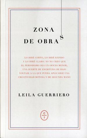 ZONA DE OBRAS. GUERRIERO, LEILA. 9788461704101 Enclave de libros